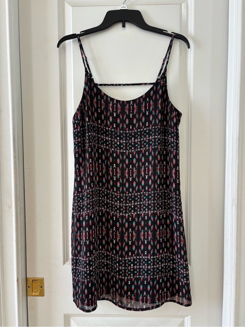 Decree Black Patterned Mini Dress Medium